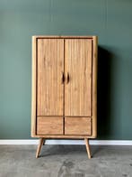 Retro buffetkast | teakhout | 100cm breed | 180 cm hoog |, Teakhout, Nieuw, 50 tot 100 cm, Ophalen of Verzenden