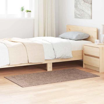 vidaXL Antislip Shaggy Tapijt Bruin 80 x 150 cm PP, Verzenden, Nieuw, Bruin