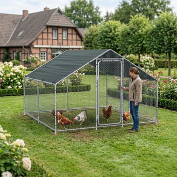 Kippenren Wels buitenren 3x3x2 m donkergroen pro.tec, Dieren en Toebehoren, Verzenden, Nieuw