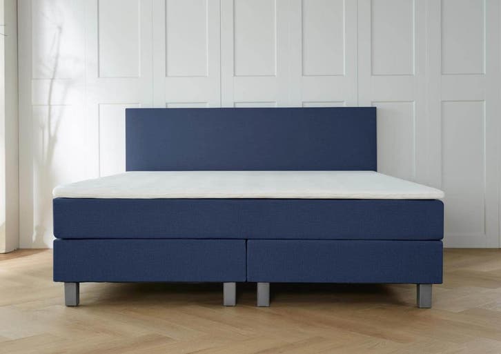 ACTIE! Boxspring Florence 160 200 Blauw, Huis en Inrichting, Slaapkamer | Boxsprings, 160 cm, 200 cm, Blauw, Tweepersoons, Nieuw