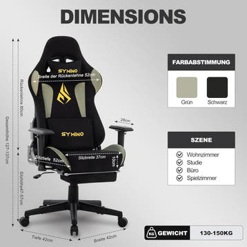 Ergonomische Bureaustoel -  Office Chair - Gamestoel - Volwa, Verzenden, Zo goed als nieuw