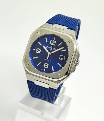 Bell & Ross - BR-05 Blue Automatic - BR05A-BLU-ST/SRB -, Nieuw