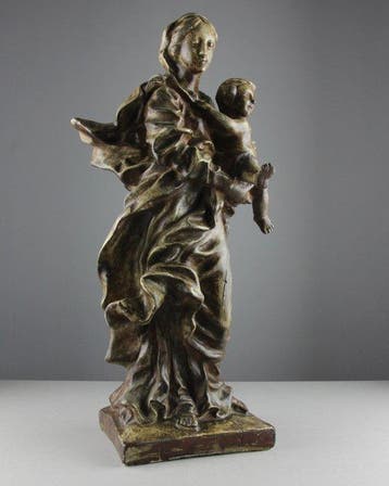 Beeldje - Madonna with child - Gips
