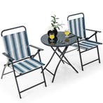 LIVSK Opvouwbare Terrasstoelenset met Ronde Tafel - Ergonomi, Verzenden, Nieuw
