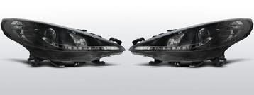 Koplampen Devil Eyes | Peugot 207 2006-2009 | zwart, Auto-onderdelen, Verzenden, Nieuw, Peugeot
