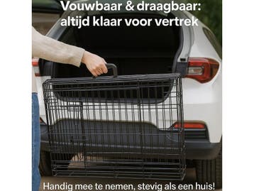 Flamingo Hondenbench XXL - Opvouwbare Draadkooi - Voor Grote, Verzenden, Zo goed als nieuw