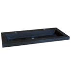 Wastafel hardsteen compact 100x38x5 cm met 2 kraangaten, Verzenden, Nieuw