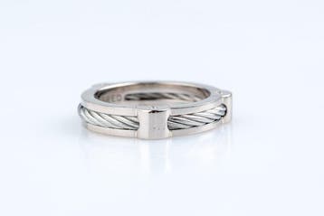 Fred - Ring - 18 karaat Witgoud, Nieuw