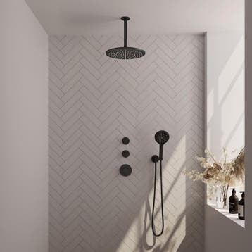 Brauer Black Carving Thermostatische Regendoucheset Inbouw -, Ophalen of Verzenden, Nieuw