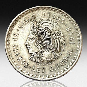 Mexico. Silver 5 Pesos Coin 1948 (Zonder minimumprijs)