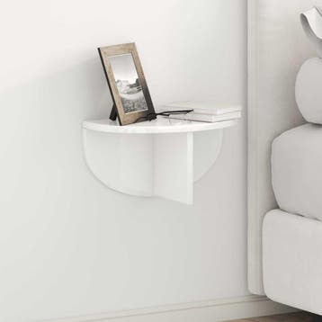 vidaXL Wandplank Hoogglans wit 38 x 19 x 19 cm Bewerkt hout, Huis en Inrichting, Woonaccessoires | Wandplanken en Boekenplanken