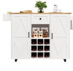 Keukeneiland met Klapblad, Lade en Kast – 137 cm Breed, Huis en Inrichting, Keuken | Keukenelementen, Verzenden, Nieuw