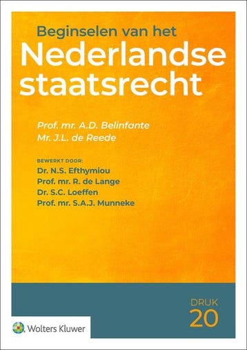 9789013167078 Beginselen van het Nederlandse staatsrecht, Verzenden, Zo goed als nieuw, A.D. Belinfante