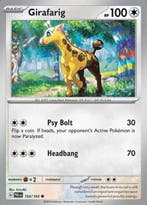 Girafarig 154/193 reverse holo Paldea evolved, Ophalen of Verzenden, Nieuw, Losse kaart, Foil