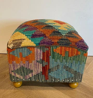 Kelim Poef(Ongebruikt/Nieuw) - Kelim - 34 cm - 34 cm, Nieuw