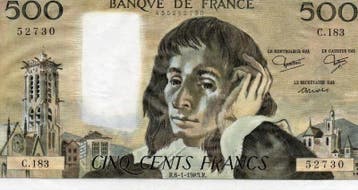 France Pick 156 500 Francs Pascal 06/01/1983 C 183, Verzenden