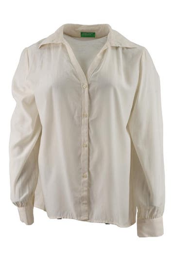 United Colors of Benetton Blouse in maat M Beige, United Colors of Benetton, Verzenden, Zo goed als nieuw, Beige