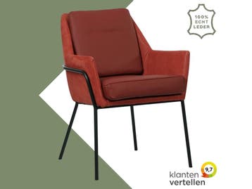 Leren eetkamerstoel Mix Duo, Bohemian, Industrieel, Modern, Scandinavisch, Nieuw, Leer, Ophalen of Verzenden