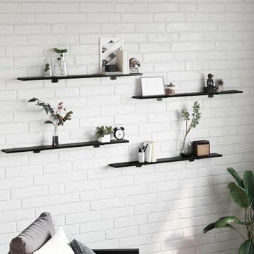 vidaXL Boekenplank Bord 3-laags 4 st 100 x 10 x 1,5 cm, Verzenden, Nieuw, Overige houtsoorten