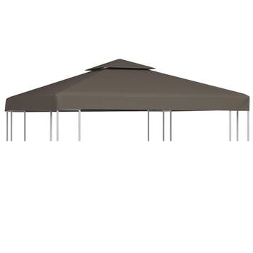 vidaXL Prieeldak 2-laags 310 g/m² 3x3m taupe, Verzenden, Nieuw