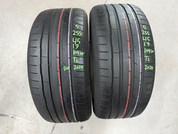 255/45/19 104W T2 Hankook 5MM GRATIS MONTAGE / Verzending, 19 inch, Gebruikt, 255 mm, Verzenden