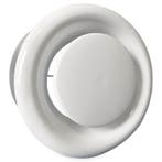 Rooster/ventiel (afzuiging) Ø 125mm staal - wit - MET BUS, Verzenden, Nieuw