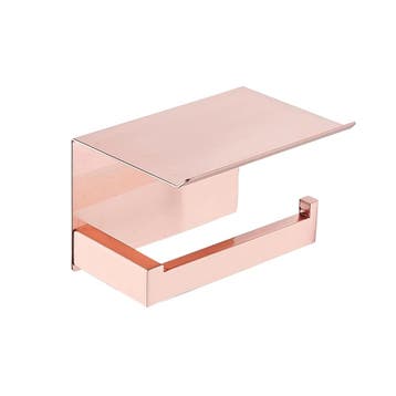 Wc-rolhouder mat rosé goud met planchet, Verzenden, Nieuw