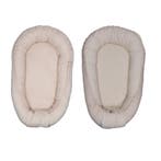 MamaLoes Teddy Boucle Naturel Omkeerbaar Babynest, Verzenden, Nieuw