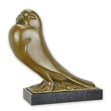 sculptuur, Large Solid Beautiful Art Deco Bronze Sculpture