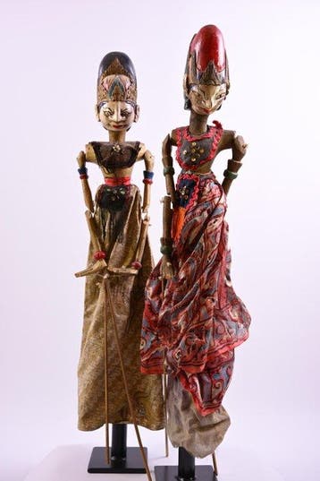 Wayang golek (2) - Hout, Katoen - 1970-1980