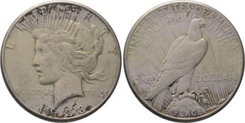 1 Dollar 1923 S Vereinigte Staaten von Amerika Peace Type, Verzenden
