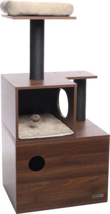 Krabpaal Flamingo Mirabel Bruin – Krabpaal met Kattenbakr., Dieren en Toebehoren, Verzenden, Nieuw, Krabpaal