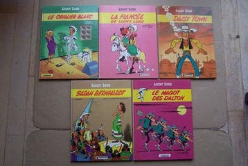 Lucky Luke T12 + T17 + T19 + T21 + T24 - 5x C - 5 Album -, Nieuw
