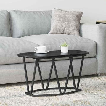 vidaXL Salontafel Zwart Eiken 80 x 40 x 40.5 cm Bewerkt hout, Verzenden, Nieuw, Overige houtsoorten, Minder dan 50 cm