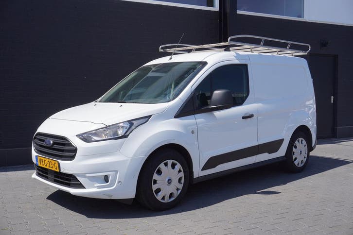 Ford Transit Connect 1.5 EcoBlue EURO 6, Auto's, Bestelauto's, Dealer onderhouden, Lease, Zwart, Handgeschakeld, Wit, Financial lease