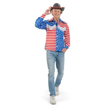 Blouse Heren USA Vlag Franjes, Kleding | Heren, Ophalen of Verzenden, Nieuw