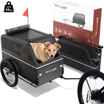 2dekans | TrevoPet® Hondenfietskar XL - Opvouwbare Fietskar, Fietsen en Brommers, Ophalen of Verzenden, Zo goed als nieuw, TrevoPet