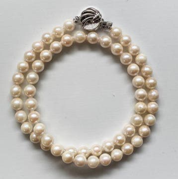 Zonder minimumprijs - Halsketting Zilver Parel -, Sieraden, Tassen en Uiterlijk, Kettingen, Nieuw