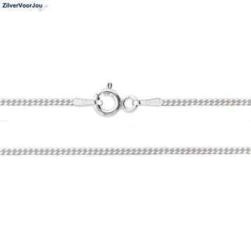 Zilveren gourmet ketting 45 cm 1.4 mm breed, Sieraden, Tassen en Uiterlijk, Kettingen, Verzenden, Nieuw, Zilver