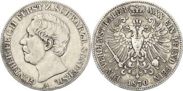 Taler, daalder 1870, Schwarzburg-sondershausen Guenther F..., Verzenden