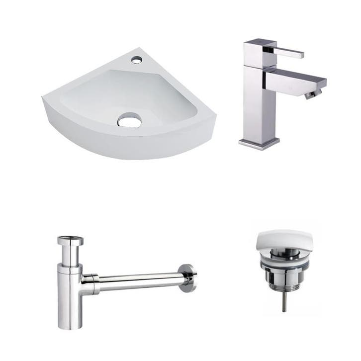 Sani Royal Solid Surface Fonteinset Corner met, Tuin en Terras, Waterpartijen en Fonteinen