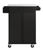 Zwarte Keukentrolley met RVS Blad en Lade – Op Wielen 90 cm, Verzenden, Nieuw