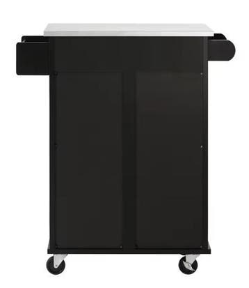 Zwarte Keukentrolley met RVS Blad en Lade – Op Wielen 90 cm, Huis en Inrichting, Verzenden, Nieuw