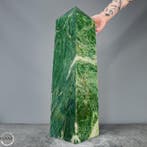 Natuurlijke jade-nephrietobelisk uit Birma - Van zeldzame