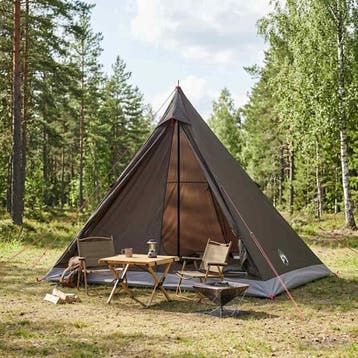 vidaXL Backpacking Tent 2-persoons Bruin en Grijs, Verzenden, Nieuw, Tot en met 2