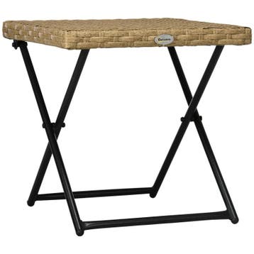 TRUUSK Balkontafel van Polyrotan - Opklapbaar Stalen Frame -, Verzenden, Nieuw