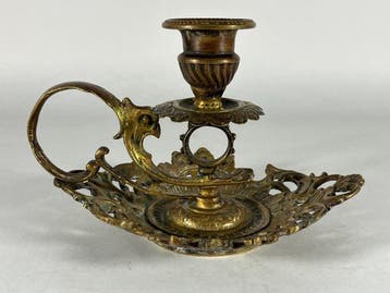 Kaarsenhouder - Verguld brons
