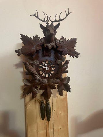 Koekoeksklok - Hout - 1950-1960 - koekoek zwarte bos
