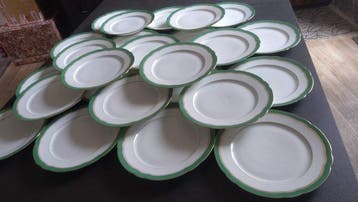 Vermeren-Coché - Tafelservies (25) - Fijne faïence, Antiek en Kunst