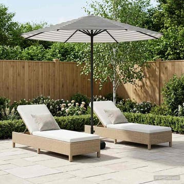 vidaXL Tuinparasol met Basis 230 x 230 cm Polyester, Verzenden, Nieuw, 2 tot 3 meter